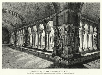 Interior of the Cloister Saint-Trophime, Arles by French School